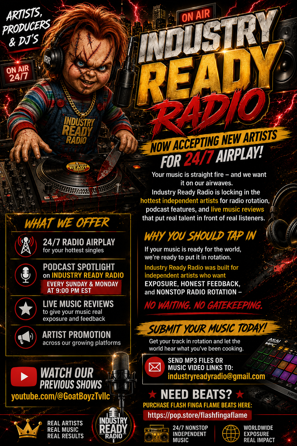 Industry Ready Radio artist airplay promotion