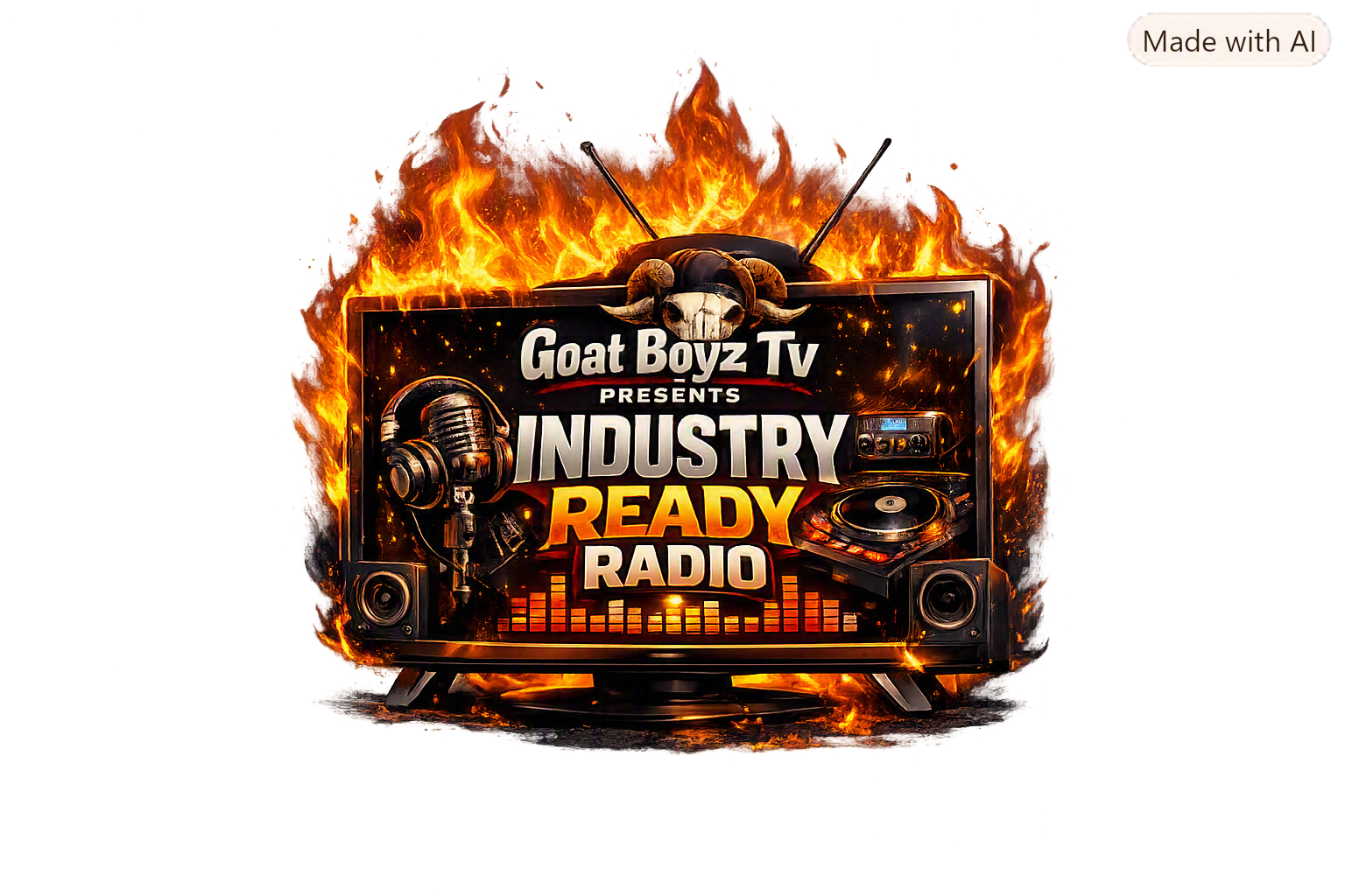 GOAT Boyz TV presents Industry Ready Radio fiery package artwork