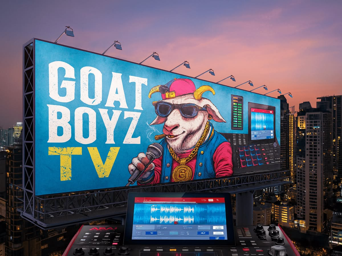 GOAT Boyz TV billboard artwork