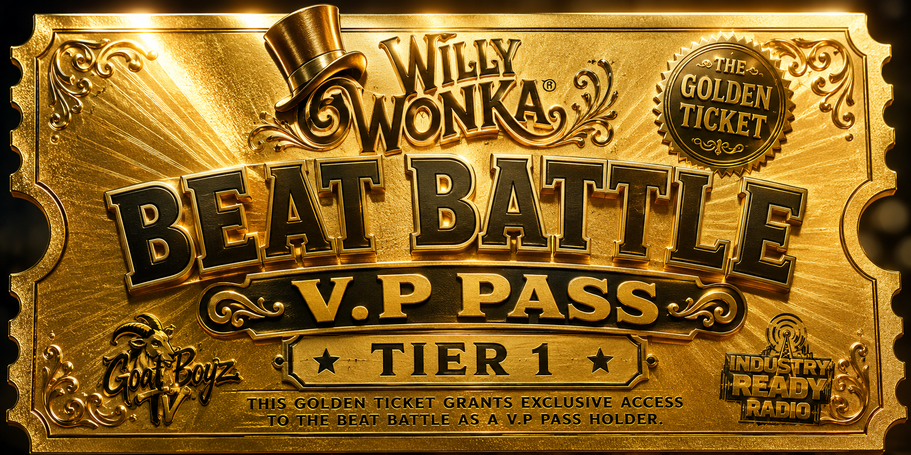 Beat Battle VIP Pass Tier 1 golden ticket