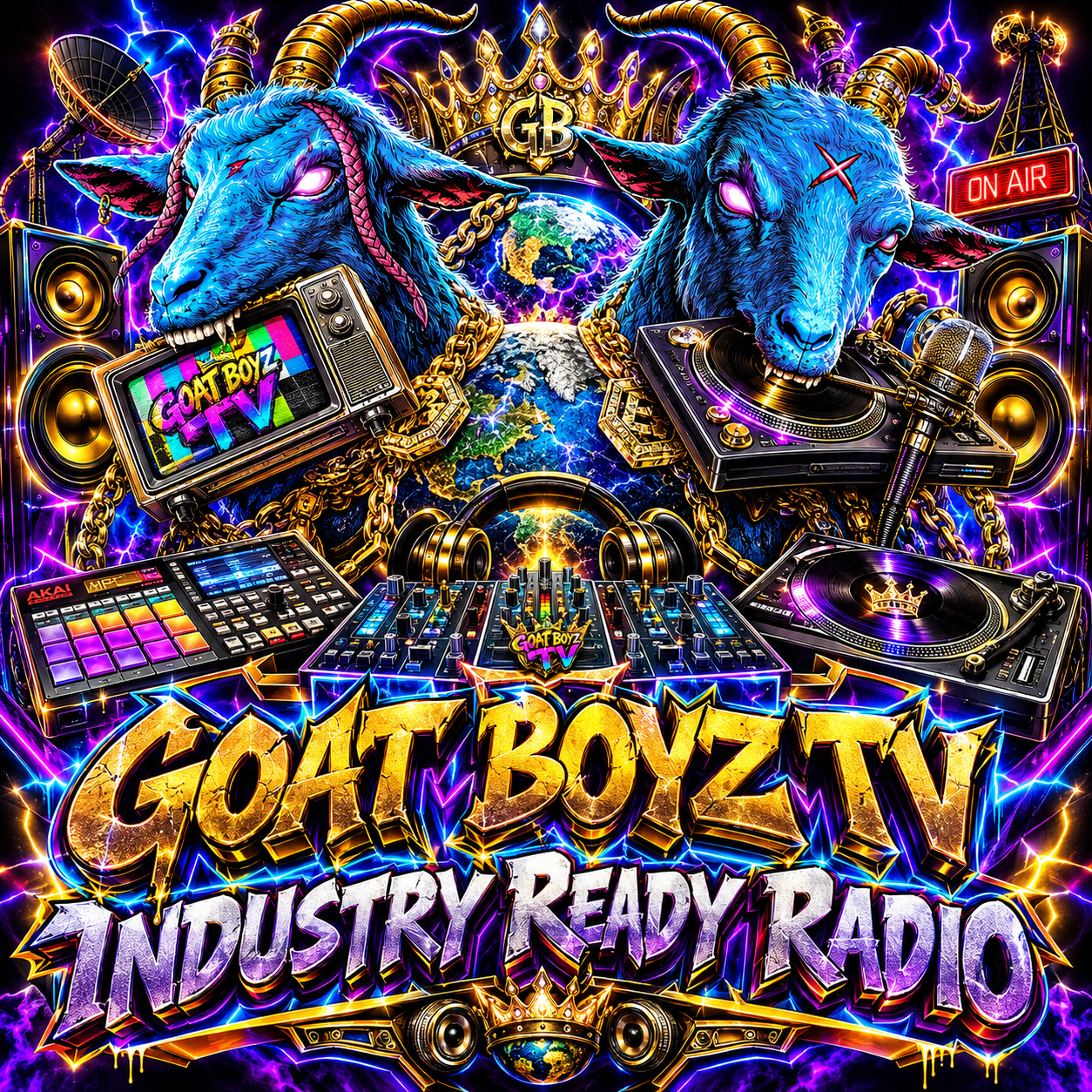 GOAT Boyz TV and Industry Ready Radio official merch artwork