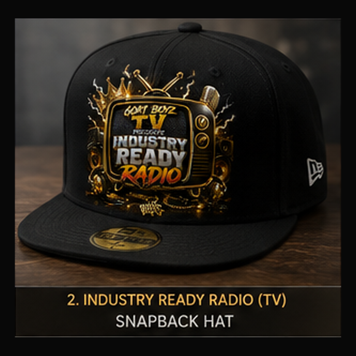 Industry Ready Radio TV snapback hat mockup