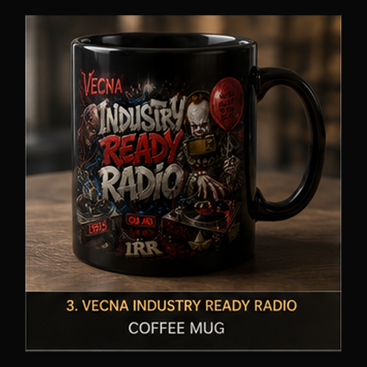 Industry Ready Horror Radio coffee mug mockup
