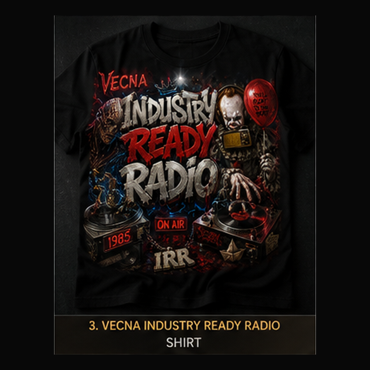 Industry Ready Horror Radio T-shirt mockup